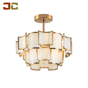 JC <span class=keywords><strong>LIGHTING</strong></span> <span class=keywords><strong>lux</strong></span>-lámpara colgante de latón, moderna, redonda, dorada, de cristal de leche, para habitación de niños - Product Image 1