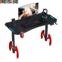 Bureau de jeu réglable Beisijie, nouveau modèle, avec éclairage RGB, pour ordinateur et jeux vidéo