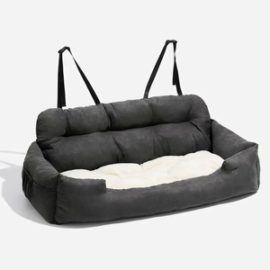 Venta al por mayor de fábrica, asiento de coche de lujo para perros, sofá para mascotas, bolsa trasera, cama transportadora de viaje, funda lavable, cojín de asiento de coche para perros medianos y grandes - Product Image 3