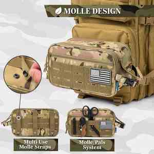 Trousse de Toilette Tactique pour Homme, Sac de Voyage Hygiénique, Trousse de Rasage Molle, Pochette d'Accessoires Résistante à l'Eau pour la Salle de Sport - Product Image 5