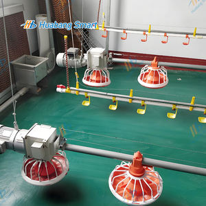 Sistema Automatico di Alimentazione a Piattaforma per Polli da Carne con Tramoggia a Coclea e Motore, Attrezzatura per Allevamenti Avicoli, Struttura in Acciaio Zincato - Product Image 1