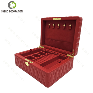 กล่องเก็บเครื่องประดับและจัดแสดงสร้อยคอ แหวน ต่างหู ทำจากหนัง PU คุณภาพสูง หรูหรา เหมาะสำหรับเป็นของขวัญ - Product Image 3