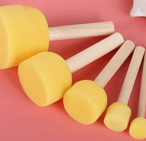 Modèle d'artisanat <span class=keywords><strong>pour</strong></span> enfants outil de <span class=keywords><strong>dessin</strong></span> bricolage peinture Graffiti mousse éponge brosse Puzzle jouet - Product Image 4