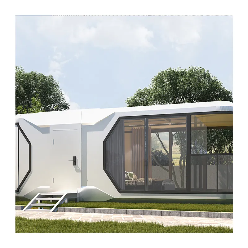 Luxo moderno pronto para enviar casas pré-fabricadas extensíveis kit de vilas pré-fabricadas cápsulas de casa alojadas