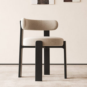Sedia da Pranzo di Alta Gamma in <span class=keywords><strong>Legno</strong></span> <span class=keywords><strong>Massello</strong></span> con Rivestimento in Tessuto o Pelle, Design Semplice e Lussuoso, per Uso Domestico, Prodotta in Cina - Product Image 5