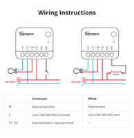Nouvel Arrivage Sonoff ZBMINI R2 Interrupteur Intelligent DIY, Interrupteur Télécommandé Ewelink, Prise en Charge des Applications Externes, Compatible avec la Version Améliorée SONOFF Zigbee