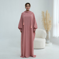 Abaya de mariage élégante à pois multicolores 2026, longue, à manches longues, modeste, pour la prière islamique musulmane