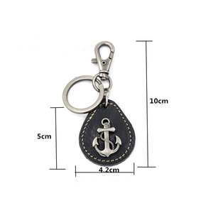 Porte-clés en cuir avec clip robuste <span class=keywords><strong>Ancre</strong></span> <span class=keywords><strong>de</strong></span> <span class=keywords><strong>bateau</strong></span> Porte-clés en cuir Design classique Porte-clés <span class=keywords><strong>de</strong></span> voiture pour hommes Porte-clés <span class=keywords><strong>d</strong></span>'ancrage - Product Image 2