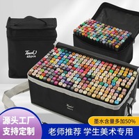 Stylo marqueur de 80 couleurs avec encre à double tête à séchage rapide marqueur d'alcool brillant sans décoloration pour enfants adultes à colorier