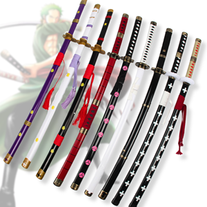 104cm une pièce en plastique épée non aiguisée 9 Styles japonais Anime Cosplay jouet samouraï Katana une pièce <span class=keywords><strong>Zoro</strong></span> épées Katana - Product Image 1