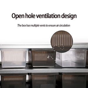 Stack kombinasi cerdas sistem pemanas rak peliharaan merangkak rak penetasan ular tampilan rak dengan nampan dan roda - Product Image 4