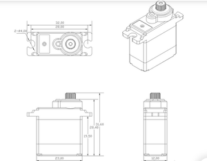 SB9039 Moteur numérique programmable 2,7 kg 0,13 sec à engrenages métalliques et corps en plastique pour modèles RC et DIY - Product Image 6