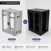 Armoire réseau murale 4U 19 pouces sur mesure OEM, boîtier en tôle conforme aux normes ASTM, AISI et DIN, marque MST, modèle MSTE-0044