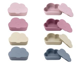 Boîte de rangement en silicone pour collation de bébé, couvercle, récipient alimentaire portable, tasse, <span class=keywords><strong>vaisselle</strong></span> de voyage, boîte à collation nuage mignon en silicone - Product Image 2