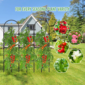 <b>Black</b> Iron Plant Trellis Rectangle Durable <b>Rose</b> Climbing Frame for Garden Outdoor Use - Product Image 5