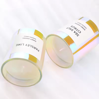 Luxuriöse Duftkerze mit Individueller Duftnote für Hochzeit Diwali Transparentes Glasgefäß Einzigartiges Design Aromatherapie Gel Paraffinwachs