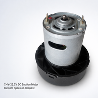 Moteur d'aspiration silencieux à haut débit d'air 7,4 V à 25,2 V CC pour aspirateur, avec base de montage adaptée pour l'assemblage d'aspirateurs portatifs