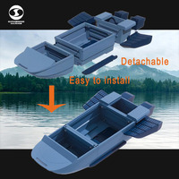Bateau de pêche en plastique pliable en HDPE, pouvant être chargé dans un SUV