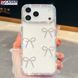 Custodie per Cellulari di Lusso con Diamanti Scintillanti, Glitter, Perle Trasparenti e Farfalle per <span class=keywords><strong>iPhone</strong></span> 17Air 17Promax 16E 15 <span class=keywords><strong>14</strong></span> 13 - Product Image 5