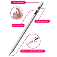 Stylet capacitif universel en métal HK-HHT avec affichage numérique et niveau de batterie en temps réel pour crayon et tablette Fruit Pad