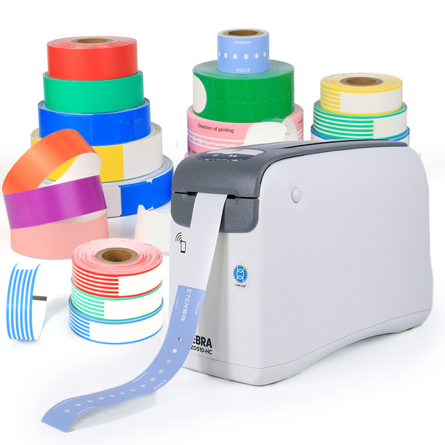 Hot Selling Manufacture Direct Compatible Cartridges Thermal Label Printer Vinyl Wristbands for zebra Hc100 Zd510