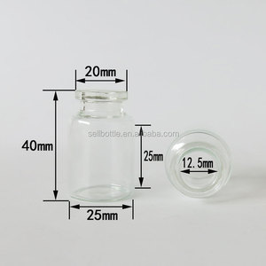 Wholesale Free Sample 10ml Clear Glass Vial 10cc Glass <b>Bottle</b> with Screen Printing and for Cap for Medicine & Vaccine - Product Image 2