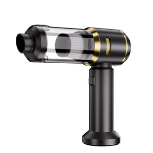 <b>Handheld</b> <b>Vacuum</b> Cleaner Rechargeable Portable Cordless 0.3L Dust Capacity Black Gold Design - Product Image 1