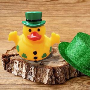 Irish St. Patrick's Day Style Children <b>Bath</b> Toy Rubber Yellow Duck Customize Colour Shape Good Quality Eco Friendly Safe - Product Image 6
