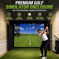 Cage de frappe de golf personnalisée 10x8 pieds, Enceinte de simulateur de golf