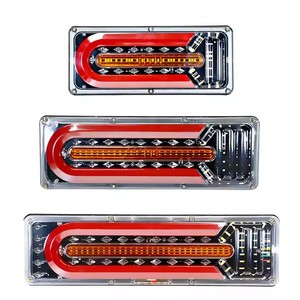 Feu arrière LED multifonctionnel pour remorque, avec fonctions d'arrêt, de recul, de direction et d'indication dynamique pour camion de transport - Product Image 3