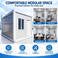 Maison préfabriquée modulaire en conteneur avec structure en acier haute résistance pour hébergement temporaire multi-usages
