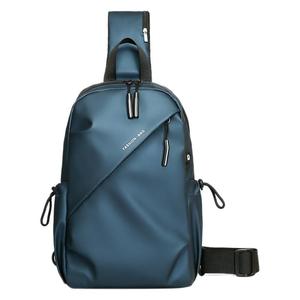 Men's Oxford Cloth Chest Bag Large Capacity Water Repellent Business Travel Crossbody Bag Black Gray Blue Solid Color - Product Image 5