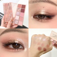 Palette de fards à paupières scintillants imperméables à dix couleurs BVG Star Moon avec finition nacrée mate, pour le maquillage transfrontalier