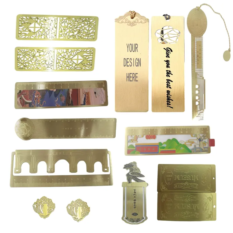 Индивидуальная Закладка с кисточками китайская антикварная металлическая Закладка с кисточкой Закладка на заказ пустая нержавеющая сталь латунь