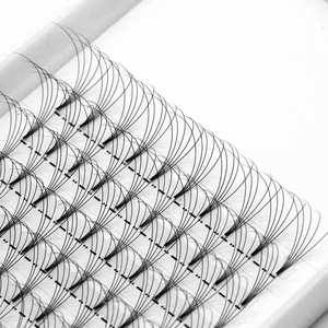 Extensions de cils de cils 10D à tige courte et colle, personnalisés, Fans préfabriqués, longs - Product Image 1