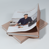 Pas cher Vente en gros Coloriage personnalisé Livre de cuisine décoratif Couvre Magazine Couverture rigide Table basse Recette Livre de cuisine Service d'impression