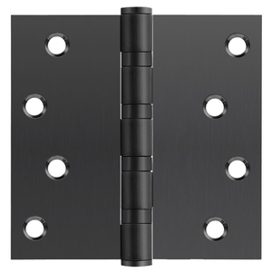 Charnières en fer noir <span class=keywords><strong>pour</strong></span> meubles, 4*4 pouces*3mm, charnières à roulement à billes robustes, charnières de porte modernes <span class=keywords><strong>pour</strong></span> portes extérieures et intérieures - Product Image 1