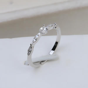 Anneau de doigt ajustable à extrémité ouverte en argent S925, DIY, perle, 4-6 accessoires, support vide, produit semi-fini, 2710-taille unique - Product Image 2