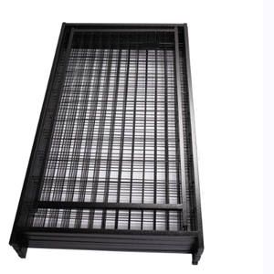 Orta boy açık taşınabilir köpek çit ev galvanizli çelik tel örgü köpek kafesi katı Metal evcil hayvan sandığı kulübesi taşıyıcı kutulu - Product Image 5