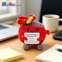 Vente en gros de poupées amigurumi en crochet faites à la main, personnalisées, en forme d'extincteur, pour la décoration de bureau, cadeaux, fournitures pour magasins