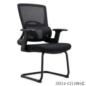 Silla de oficina ergonómica de malla con respaldo medio, giratoria, para computadora, con reposabrazos fijos, asiento inclinable verde 35514-CZ11081A - Product Image 5