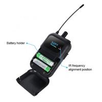 Système de monitoring intra-auriculaire sans fil ER-102 UHF Stéréo Professionnel Studio Scène IEM avec 1 émetteur et 1 récepteur de poche