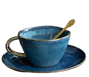Tazza <span class=keywords><strong>da</strong></span> Tè in Ceramica Ecologica dal Design Classico e Lussuoso per Set di Caffè e Tè - Product Image 1