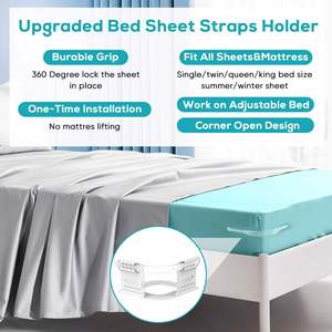 4 pinces d'angle en plastique robustes, sangles de <span class=keywords><strong>matelas</strong></span> pratiques, fixent les draps, fini aux draps qui glissent, supports de draps - Product Image 3