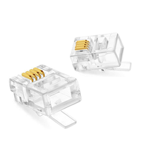 Connecteur mâle NT-LINK 3U-50U plaqué or RJ11 6P4C RJ12 6P6C CAT3 UTP prise modulaire