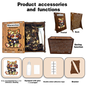 Puzzle en bois 3D pour adultes, difficulté 3MM, puzzle plat à monter soi-même pour les jeunes de 15 à 35 ans - Product Image 5