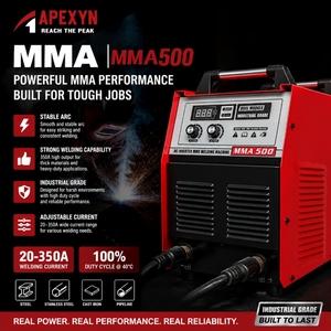 เครื่องเชื่อมไฟฟ้าอุตสาหกรรม MMA500 รุ่นใหม่ 500A 380V 3 เฟส โมดูล IGBT ระบบ Hot Start สำหรับงานหนัก รับประกัน 2 ปี กำลังไฟฟ้าสูงสุด 350A - Product Image 4