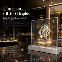 Afficheur OLED transparent ultra-fin de 30, 55 et 77 pouces pour centre commercial, aéroport et salle d'exposition