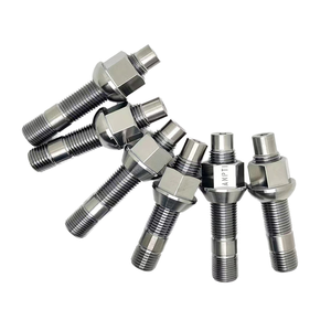Écrous de roue hexagonaux personnalisés Gr5 M12x1.25x75mm et boulons avec finition PVD, kit de goujons en titane - Product Image 1