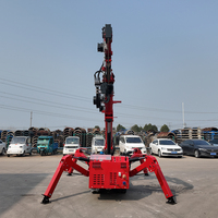 Mini-grue araignée compacte à châssis étroit, adaptable aux portes d'ascenseur, rotation à 360 degrés, stabilisateurs hydrauliques